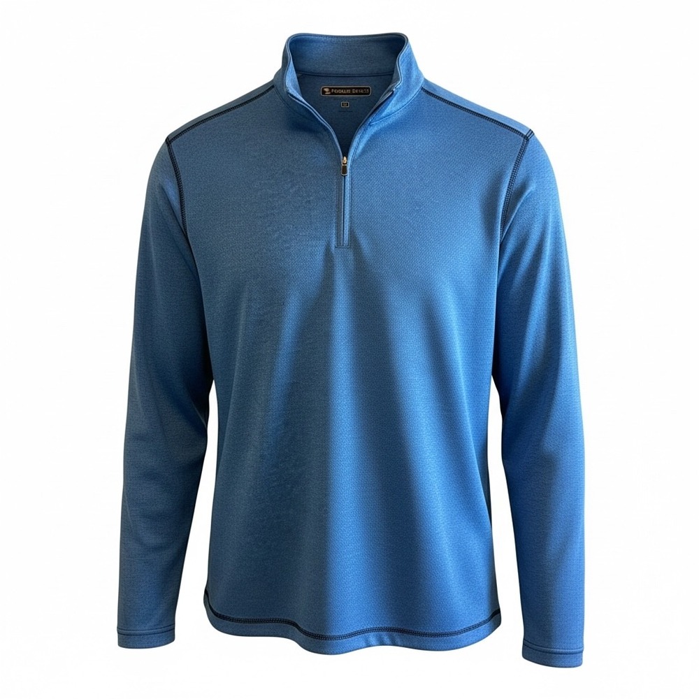 Pebble Beach Performance‎ Men's XL Blue Quarter Zip Golf Pullover Long Sleeve